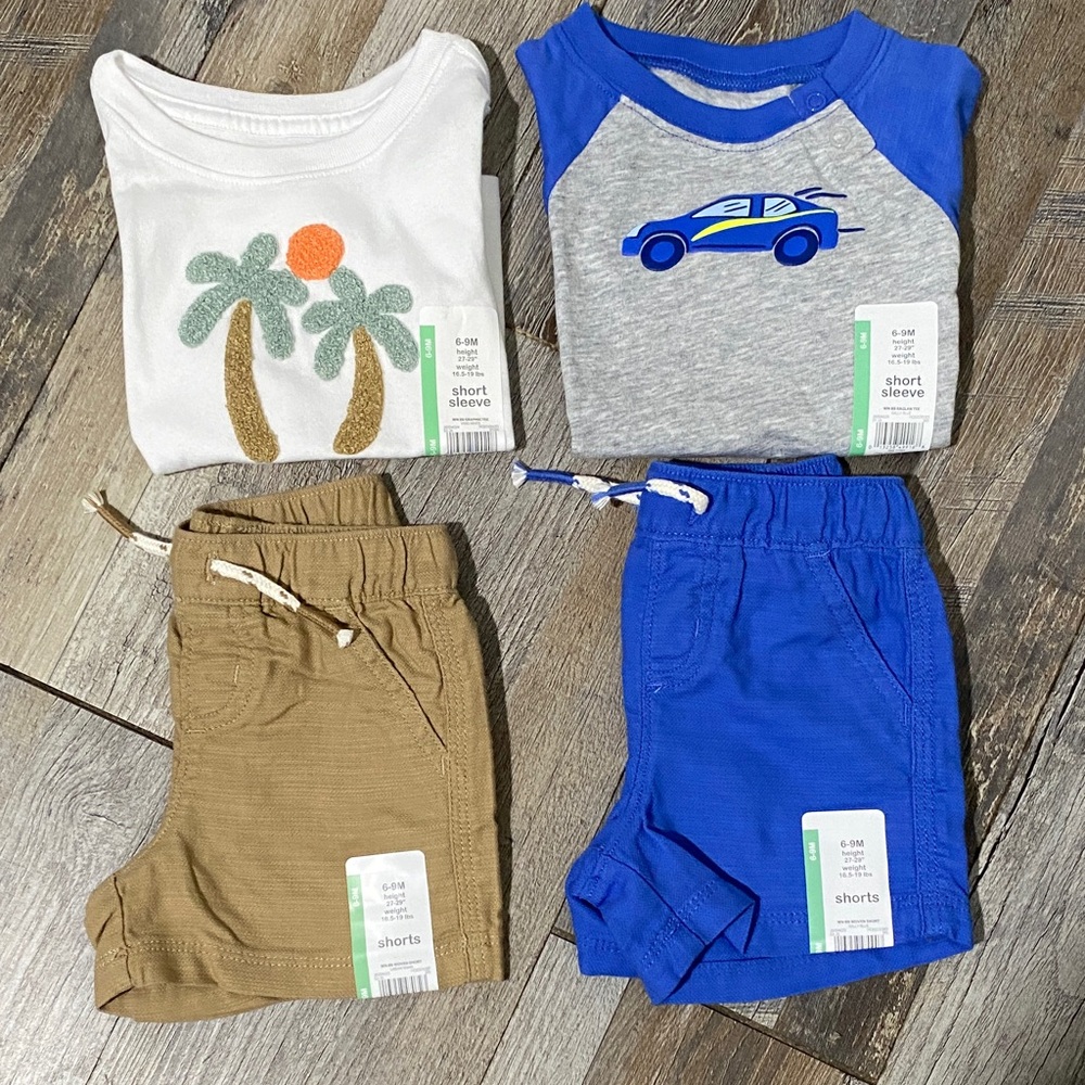 Wonder Nation Kids Matching Set - White, Blue, Tan - Picture 2 of 16